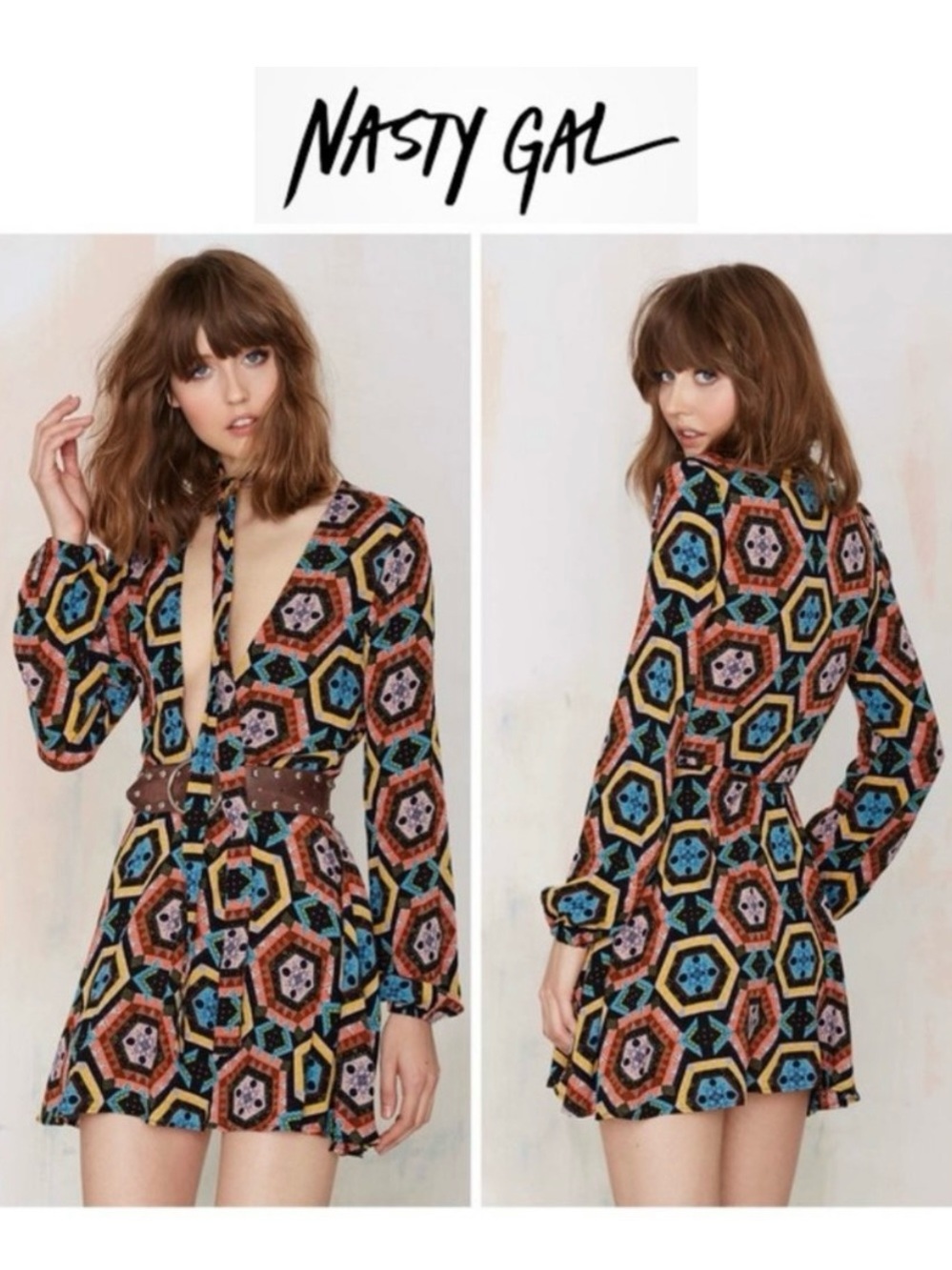 Nasty Gal After Party Dance It Out Plunging Dress
